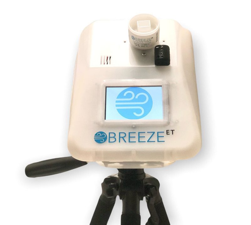 BREEZE ET pump on tripod — product shot