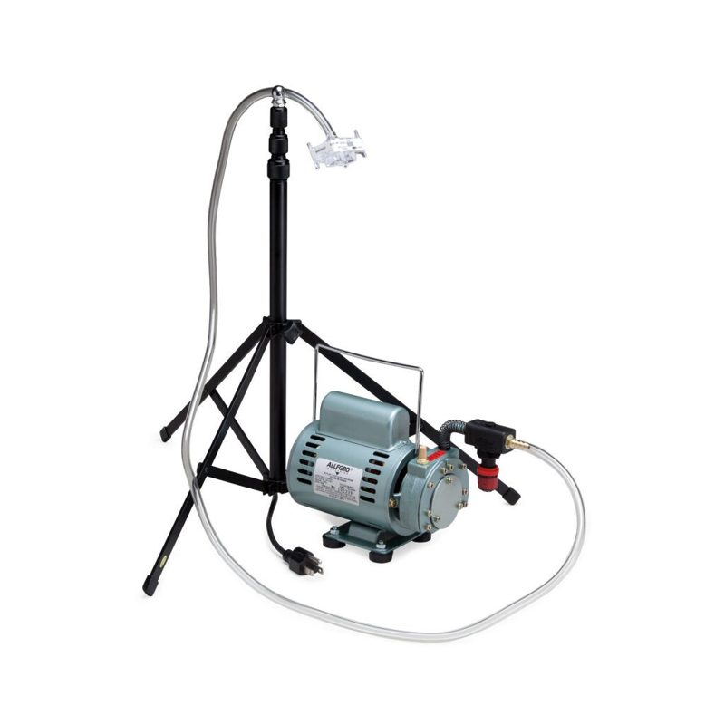 Allegro pump + tripod + tygon tubing boom — white bg